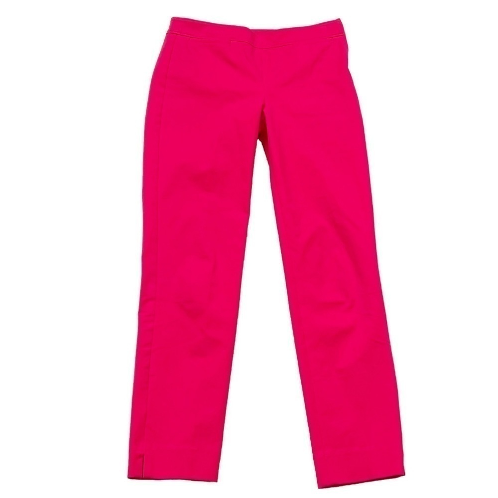 Talbots Chatham Ankle Straight Leg Crop Pants Stretch Mid Rise Pink Size 2
